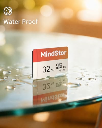 Image of Micro SDHC 32GB Memory Card, MindStor 90MB /s Read Speed TF Card with Adapter, U1, A1 Rated, HD Video Support, Waterproof, for Security Camera, Dash cam, 3 Pack