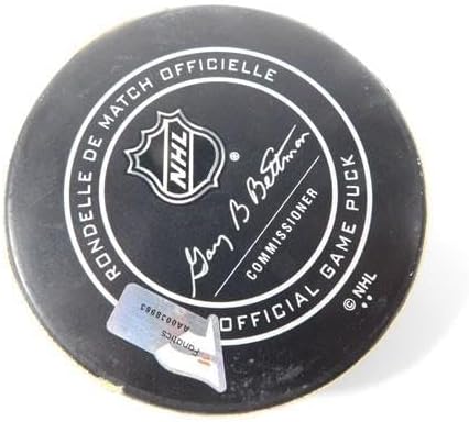 2019 Arizona Coyotes vs. Minnesota Wild Game Used Puck 3-31-19 AA0038963 - NHL Unsigned Game Used Pucks