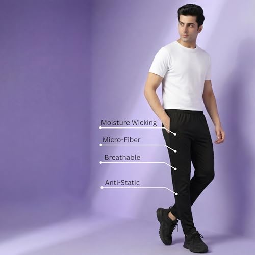 Image of playR Men Adult Running Astor Jogger - Activewear-FLEXVENT, Lightweight, Breathable Sportswear Jogger for Gym, Running, Fitness, Training, Workout, Casual Athleisure Wear - All Season