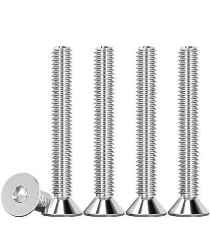 Drenky 50 Stück M4 Schrauben Edelstahl V2A Senkkopfschrauben DIN 7991 / ISO 10642 Innensechskantschraube Gewindeschrauben Maschinenschrauben M4 X 35mm