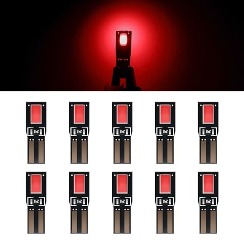 ECCPP 10x Instrument Cluster Dash Panel Lights T5-2-5630-SMD-Red