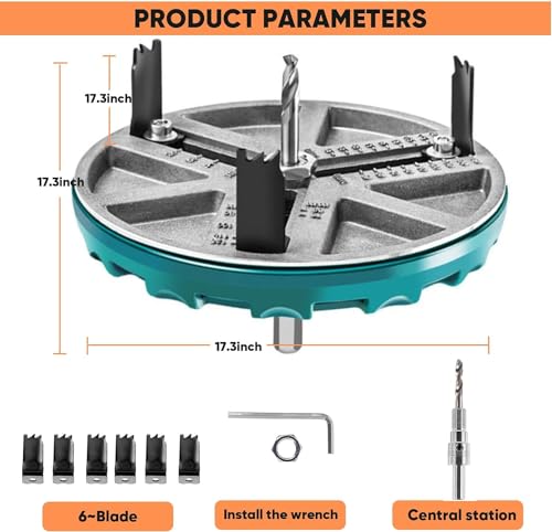 Image of AASONS 45 to 130mm Adjustable Diameter Punching Saw Tool For Drilling, Adjustable Hole Saw, Wood Working Tools Hole Punch, Round Hole Opener Tool, With 3 Teeth Pieces