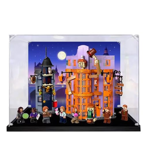 Vitrina acrílica para Lego 76422 Diagon Alley Building Set, vitrina transparente, a prueba de polvo, compatible con Lego 76422 (solo vitrina) (fondo)