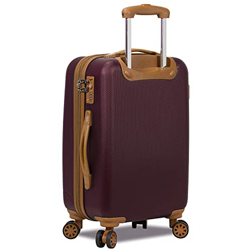 Dejuno Legion New Generation 3-pc Hardside Spinner TSA Combination Lock Luggage Set, Burgundy (25DJ-8242-Burgundy)4