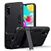 Produktbild TERRAPIN, Kompatibel mit Samsung Galaxy A41 Hülle, Silikon + Polycarbonat Handyhülle Tasche mit Standfunktion Samsung Galaxy A41 Schutzhülle - Schwarz