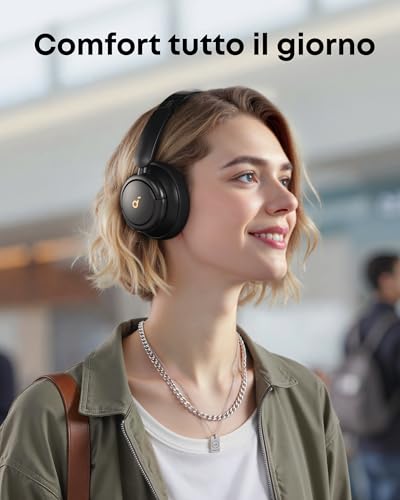 by Anker Q30 Cuffie Bluetooth Cancellazione Rumore Attiva con Modalità Multiple, Hi-Res Audio, EQ personalizado vía App, 40 Ore, Cuffie Wireless, Connessione Multipunto, Vestibilità Comoda - Cuffia gaming - Immagine 4