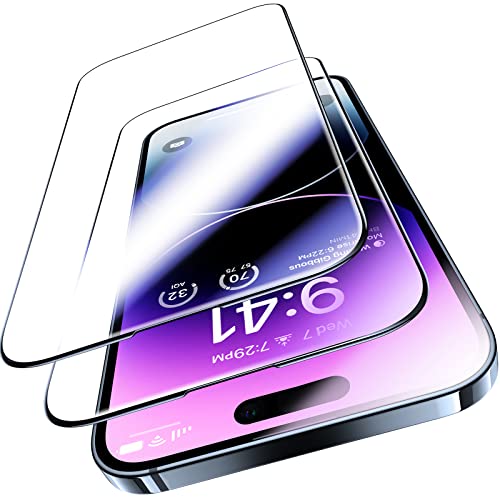 UltraGlass UNBREAK TOP 9H+ Glass for iPhone 14 Pro Max Screen Protector Tempered Glass [Military SGS Shatterproof & Longest Durable] Full Screen iPhone 14 Pro Max Glass, 2 Packs