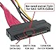 CY SAS-Kabel SFF-8482 SAS 29 Pin auf SATA 22Pin Hard Disk Drive Raid Verlängerungskabel mit IDE 4Pin Stromanschluss