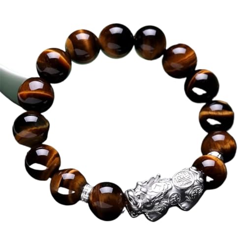 Bracelets en perles d'oeil de tigre de Bouddha Piyao ajustable