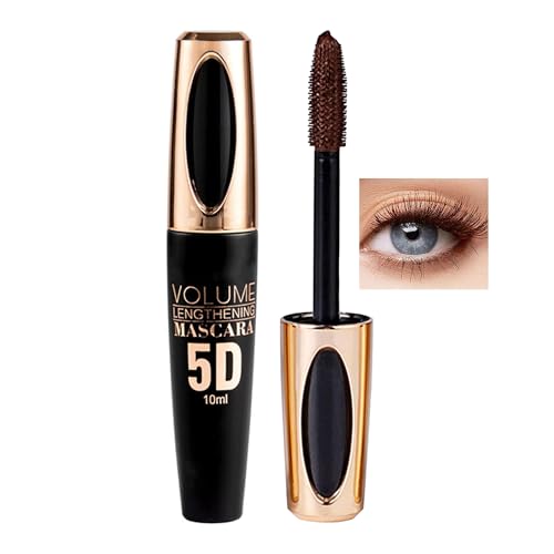 DLZZRS Brown Mascara for Eyelashes, Colorful Waterproof Long Lasting Eye Lash, 5D Silk Fiber Lash