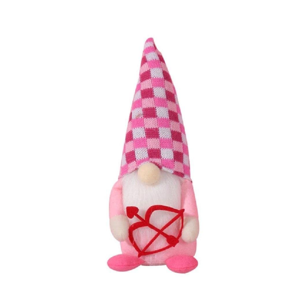 Nain de Saint-Valentin en peluche pour décor de salon chaleureux