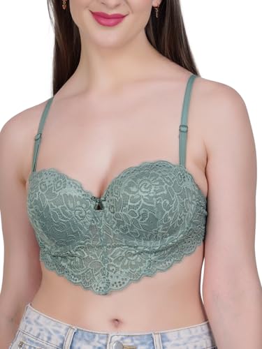Image of Women Demi Cup Brallete | Lace Bra | Padded Bra | Detachable Straps | Wired Bra