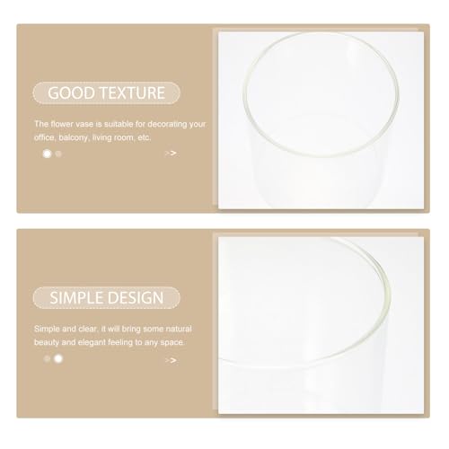 Lot de 3 vases en verre transparents compacts multifonctionnels