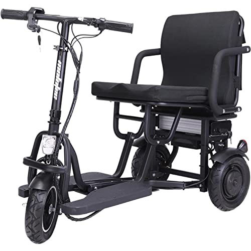 Mototec Folding Mobility Electric Trike 48V 700W Dual Motor Lithium Black, 42X22X33 Inch, Mt-Fold-Trk-700 #TOP3