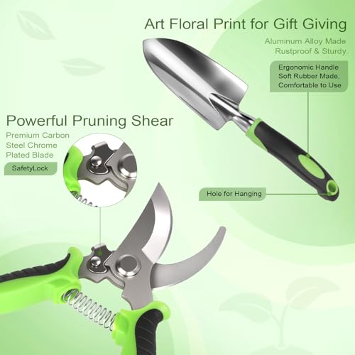 USHOP Tuingereedschapsset,Gereedschap voor Tuinieren,Hand Tool Gift Kit,Tuingereedschap met Opbergtas,Bonsai Gereedschapsset,Plantengereedschapsset met Opbergtas,Cadeau voor Tuinders en Tuiniers - Afbeelding 5