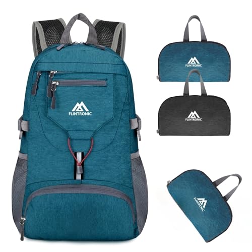 flintronic Sac à Dos Pliable Ultraléger, 20L Sac à dos Imperméable, Sacs à Dos de Randonnée, Sac à Voyage pour Femme Homme, pour le Sport en Plein air Marche...