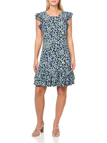 Image of Tommy Hilfiger Womens Polyester Spandex Pattern Sheath Midi Layered Dress