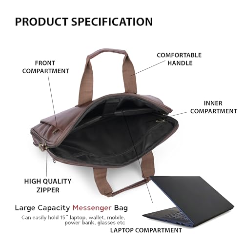 Image of ADISA Laptop Messenger Office Bag Briefcase for Work for Men