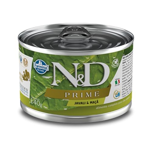 N&D Prime Ração Úmida para Cães Adultos Sabor Javali & macã 140g