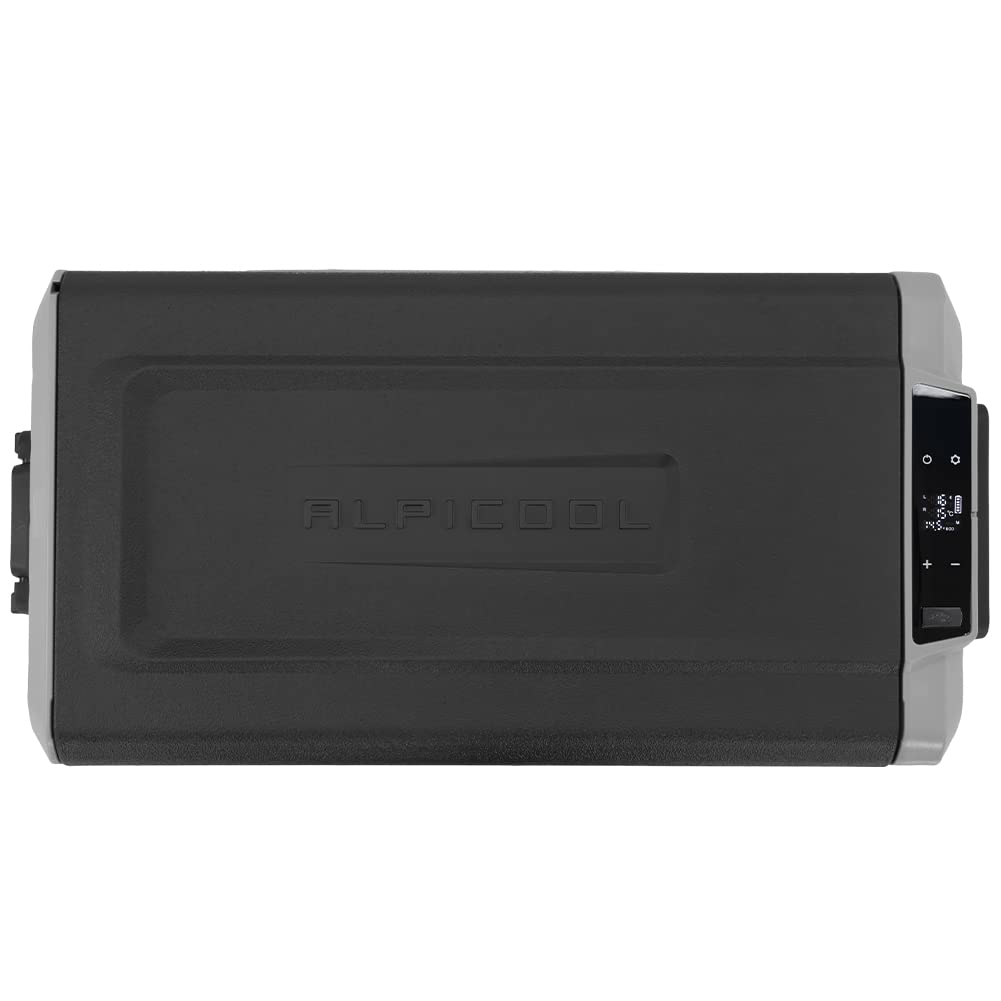 Frigorifero Portatile con Compressore 12V 220V, Frigo Congelatore con 2 Scomparti, Ruote e Manici Laterali, AC-DC 12/24 V, Ideale per Auto, Camper, Barca, Viaggi, Picnic (50 Litri)