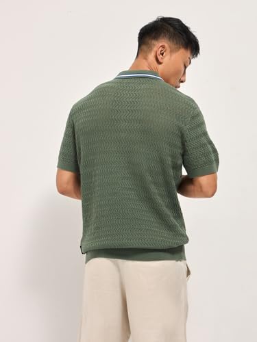 Image of THE BEAR HOUSE Men's Multi-Color Slim Fit Colorblock Casual Polo