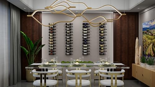 Image of Ultra Wine Racks Max Reveal Wall Mounted Wine Rack - Black Metal Wall Rails, 1 ft (3 Bottles)