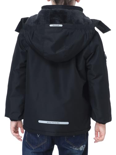 Idtalhzy Kid'S Ski Jacket Waterproof Winter Coat Boy'S And Girl'S Fleece Snowboarding Jackets With Detachable Hood thumb #2