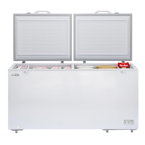 Image of KoolMore KM-SCF-30C 79 in. Commercial Two-Door Chest Freezer, 30 Cu. Ft. in White, ETL Listed