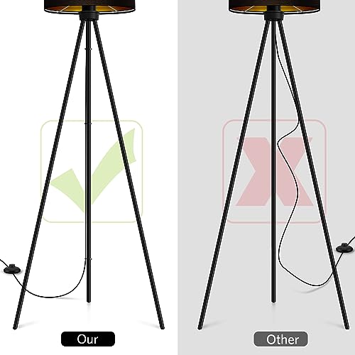BBHome Lámpara de pie LED regulable con trípode 6