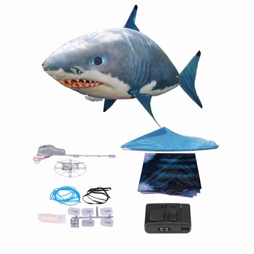 Fauitay Remote Control Flying Shark Toys,RC Inflated Fish Flying Shark,Clownfish Decoration Anti-Gravity Indoor Toy for Home Family Party Christmas