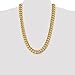 14k Yellow Gold 15mm Semi Solid Cuban Chain Necklace 26inch for Men Women