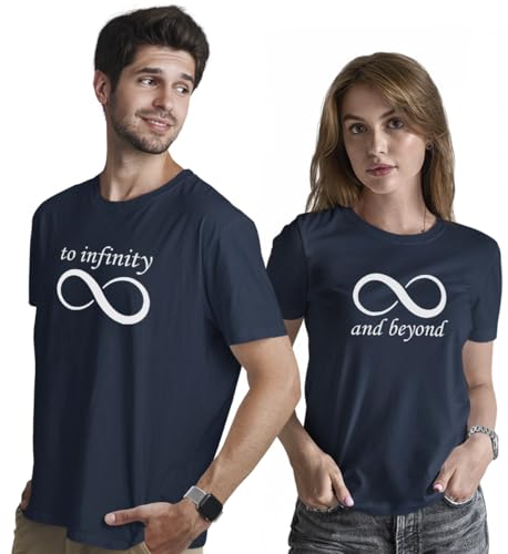 Image of INDISSH Couple Love Printed Matching 100% Cotton Tshirt for Men and Women - CPN-Infinity