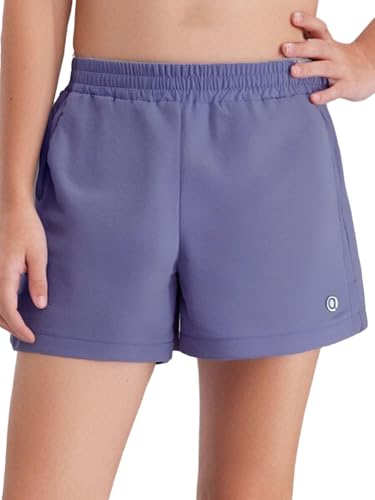 Jugaoge Kids Girls Running Shorts Quick Dry High Waist Elastic Gym Soccer Shorts Athletic Workout Shorts3