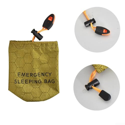 Survival Blanket, Bolsa térmica Bivy, película de aluminio para retención de calor, impermeable y cortaviento para camping, senderismo y rescate (bolsa de almacenamiento) miniatura 3