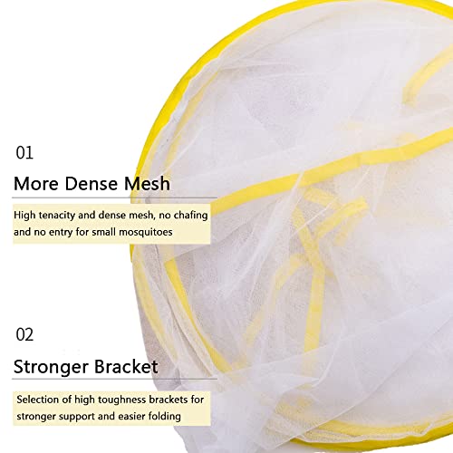 Supbri Portable Head Mosquito Net Tent,Net Foldable Pop-Up Mosquito Net For Bed Free Installation Travel Mosquito Net For Bedroom, Camping, Nap (Blue - Double) #TOP5