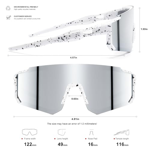 Image of SEKKAF Kids Sunglasses Youth Baseball Sunglasses for Boys Girls Softball Sports Sun Glasses UV Protection