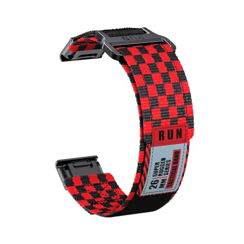 Correa de nailon 22mm 26mm para Garmin Fenix 8 y 7X pulsera de repuesto tejida QuickFi