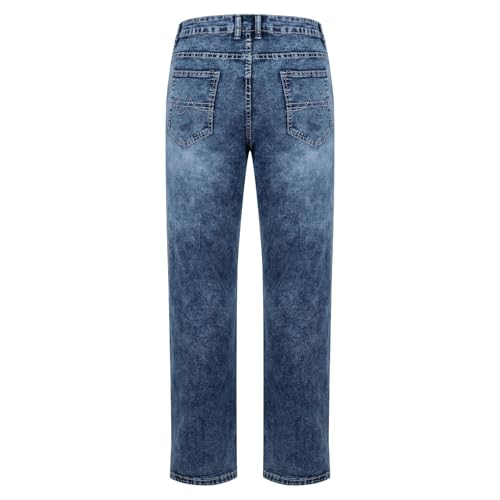 Big and Tall Jeans for Men Distressed Washed Straight Wide Leg Y2k Baggy Jeans Skater Hip Hop Vintage 80s Streetwear3