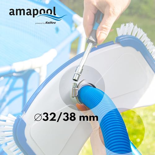 Amapool Poolbürste mit Bodensauger und seitlichen Borsten