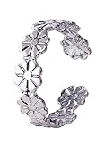 Jane Stone Fashion Flower Shape Silver Color Toe Ring Vintage Statement Jewelry (R0060)