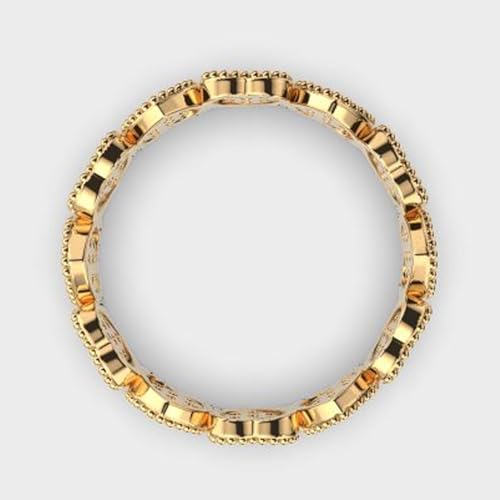 Bague d'éternité moissanite argent plaqué or bijou quotidien chic