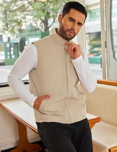 Image of COOFANDY Men's Casual Outerwear Vest Lightweight Zip Up Sleeveless Jacket Outdoor Work Hiking Travel Golf Vest with Pockets