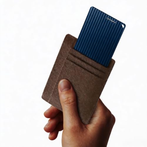 iVANKY Ultra-Slim Wallet Tracker Card, Smart Bluetooth Locator Works with Apple Find My (iOS Only), 2 Years Battery, IP68 Waterproof 2.5mm Item Finder for Wallet, Luggage Suitcase, Bag, Passport