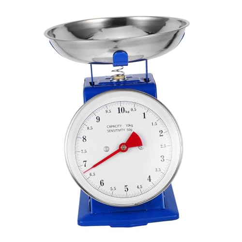 TOYANDONA Balance Cuisine Mécanique 10 Kg Balance de Pesage Analogique en Acier Inoxydable avec Plateau Amovible sans Pile Cadran Grand Format pour Pâtisserie Décoration Cuisine