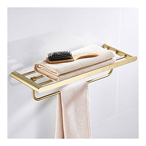 Porte-serviettes porte-serviettes de salle de bain mural pliable en métal brossé