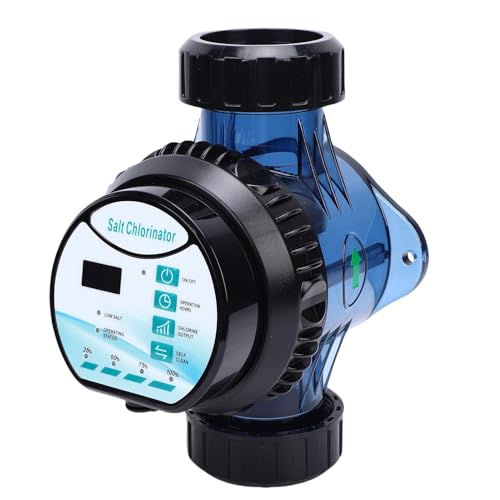 Fockety Generador de Cloro salino, Sistemas de cloración Salina autolimpiante para Piscinas de hasta 45 m³, Piscinas enterradas y elevadas, jacuzziss y spas de natación