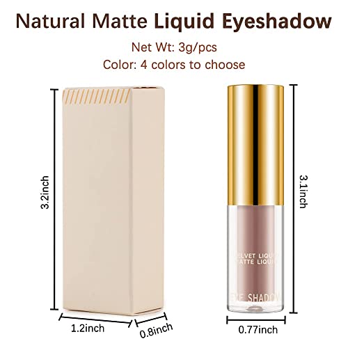 Jutqut Natural Matte Liquid Eyeshadow, Lightweight Cream Texture Eye Shadow Stick, Satin-Matte Finish, Available In 4 Neutral Brown And Pink Color 05# #TOP6
