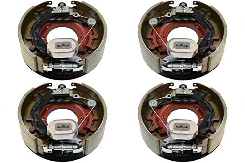 M-Parts Auto 4 x Self Adjusting Electric Trailer Brakes Assembles for up to 10,000LB Capacity Axle, Trailer Brake Kit, Electric Trailer Brakes 2 x Left Side, 2 x Right Side MP11-20 (2 x 77-1210-1/2)