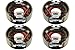 M-Parts 2 Pairs of Self-Adjusting 12-1/4" X 3-3/8" (12.25" X 3.375") Electric Trailer Drum Brake Assemblies Kit for 9,000/10,000 Lbs (9K/10K) Trailer Axles; 2 LH (B1210E-11) + 2 RH (B1210E-12)