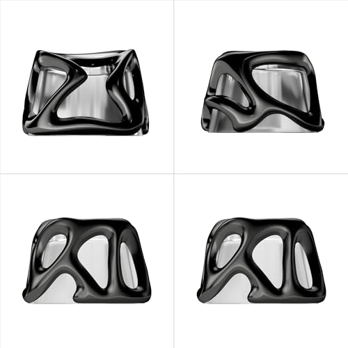 Image of GMKWTL XVX Black Custom Keycaps, Metal Liquid Transparent Key caps, 1U Keyboard Keycaps Replacement for Mechanical Keyboard